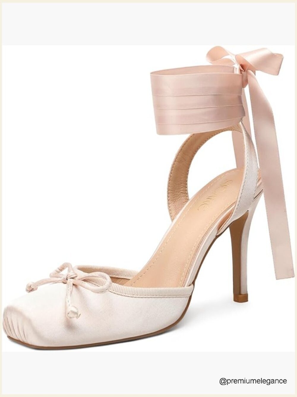 Satin Stiletto Heels Lace-Up Square Toe Pumps Dress Shoes 3.6in